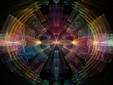 Dalga fonksiyonu serisi. Renkli sinüs titreşimler arka plan kompozisyon, ışık ve fraktal öğeleri ses ekolayzer, konu üzerinde müzik spektrum ve kuantum olasılık