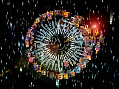 Alanı seri numaraları. Rakamını dairesel arka plan tasarımı yapılan ve Fraktal bilim ve teknoloji konusunda patters