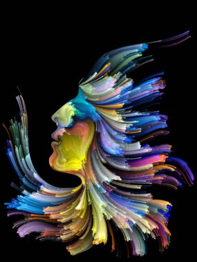 Doku serisi renk. Dinamik arka planlar ve boyutlu arka planında konuda dijital boya ve fraktal bulutlar düzenlenmesi