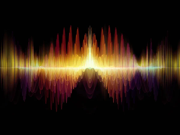 Serie Wave Function Arreglo Abstracto Vibraciones Sinusoidales Colores Luz Elementos — Foto de Stock