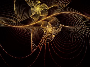 Noktalar ve çizgiler serisi. Arka plan sanat, tasarım ve teknoloji projeleri için uygun dairesel fraktal kalıplarının.