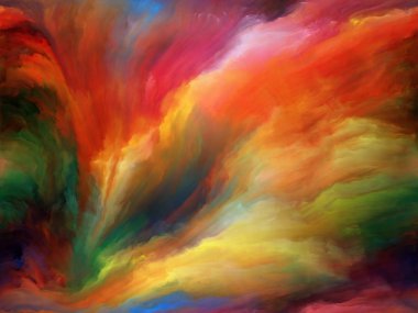 Akışı serisi renk. Müzik, yaratıcılık, hayal gücü, sanat ve tasarım konusunda dijital boya streams etkileşimi