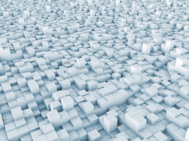konuyla ilgili bilgisayar grafik çizimi için arka plan öğesi olarak fraktal gürültü ile bozuk uçak ilkel 3D render
