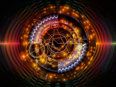 Astral kızdırma serisi. Kutsal Geometri hatları, Astroloji sembolleri ve Maneviyat, büyü ve Tasavvuf ışıkları