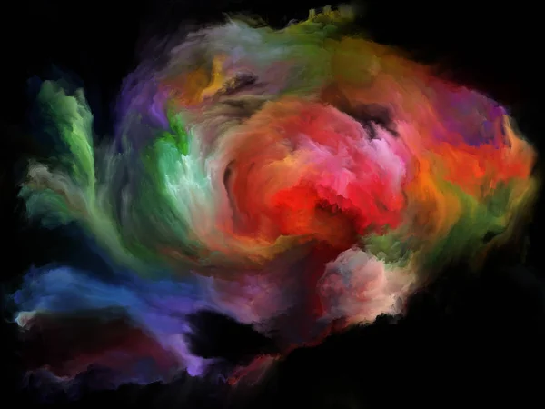 Serie Color Flow Composición Flujos Pintura Digital Adecuados Como Telón — Foto de Stock