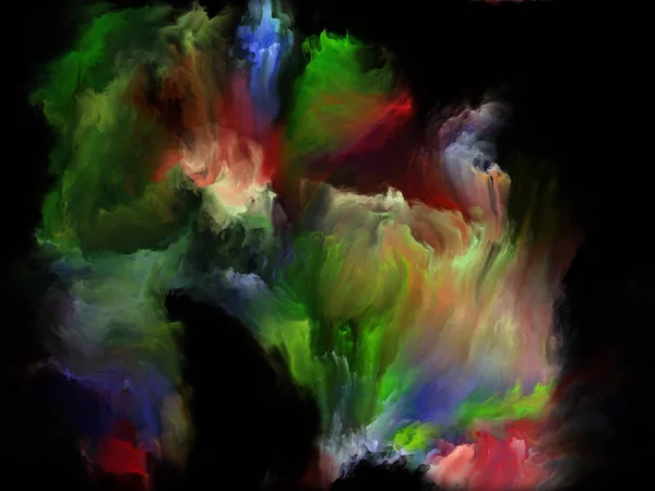 Color Flow series. Composition of streams of digital paint on the subject of music, creativity, imagination, art and design