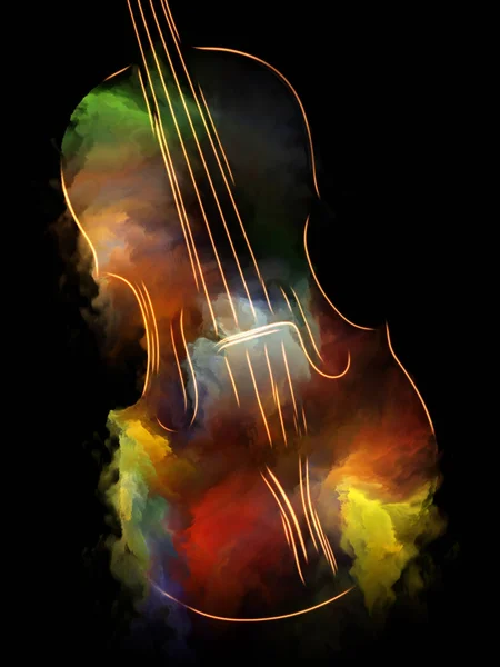 Music Dream Series Abstract Design Made Violin Abstract Colorful Paint — Stock Photo, Image