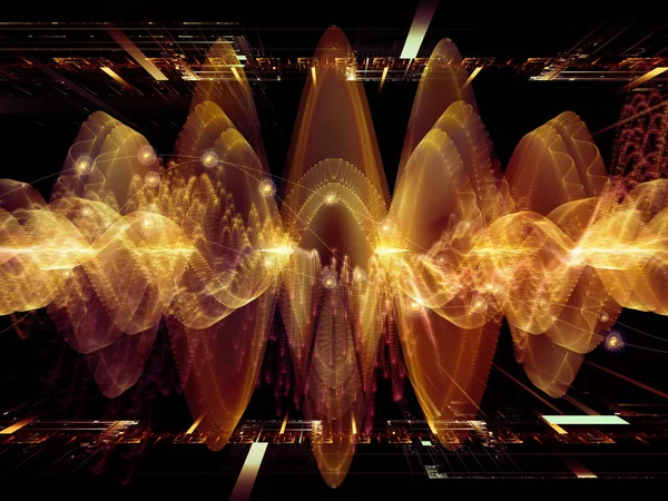 Serie Wave Function Diseño Abstracto Hecho Vibraciones Sinusoidales Colores Elementos — Foto de Stock
