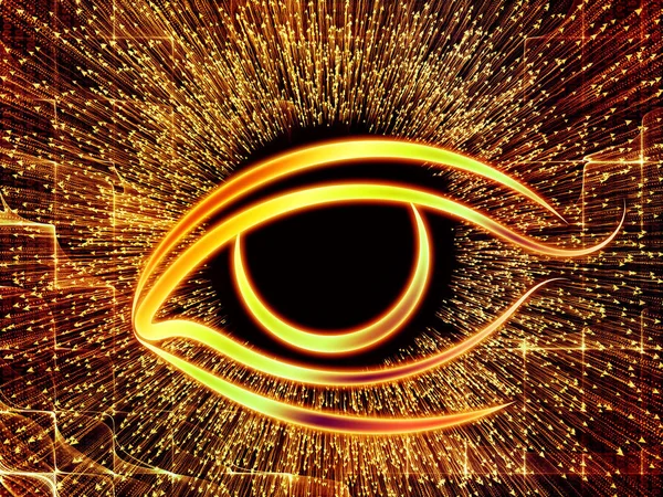 Série Eye Knowledge Cenário Visualmente Atraente Feito Ícone Olho Explosão — Fotografia de Stock