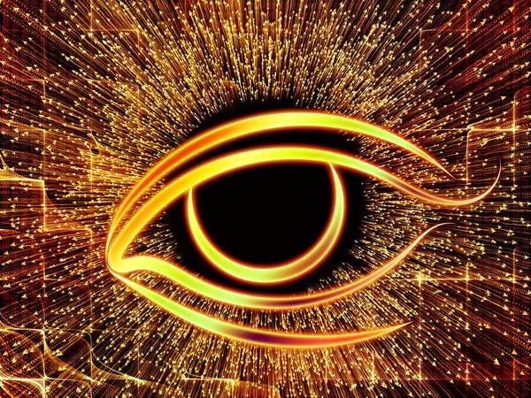 Eye Knowledge Series Fondo Visualmente Atractivo Hecho Icono Ojo Explosión — Foto de Stock