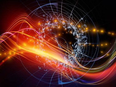 Numara serileri teknoloji. Basamak, Izgaralar ve ışıklar bir fon olarak uygun teknoloji, bilim ve bilgisayar bilgilerin dünya projelerde bileşimi