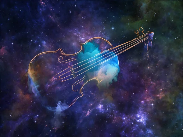 Сериал Music Dream Фон Состоит Скрипки Абстрактной Красочной Краски Подходит — стоковое фото