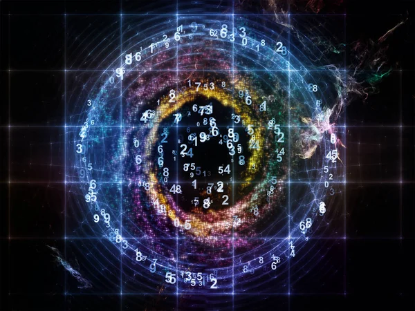 Matemáticas Serie Universo Diseño Abstracto Dígitos Elementos Del Espacio Sobre — Foto de Stock