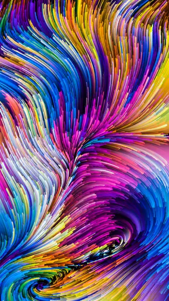 Hareket içinde renk serisi. Tasarım, yaratıcılık ve hayal gücü ekranlar ve mobil cihazlar için duvar kağıdı olarak kullanmak için bu konuda bir metafor olarak akan boya desen tasarım oluşur