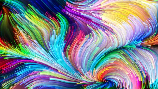 Serie Color Movimiento Composición Fondo Del Patrón Pintura Flujo Sobre — Foto de Stock