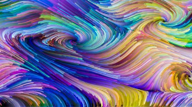 Drama renkler Serisi. Sanal branda mecazi ilişki tasarım, yaratıcılık ve hayal gücü ile kompozisyon