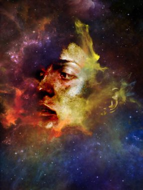Evren bize hatırlıyorum serisi olacak. Kadının yüzü, Bulutsusu ve yıldız evren, doğa, insan aklının ve hayal gücü projelerde için uygun bir zemin olarak kompozisyonu