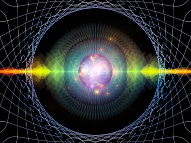 Dalga fonksiyonu serisi. Renkli sinüs titreşimlerin yaratıcı düzenleme, ışık ve fraktal elemanları kavramı mecaz ses ekolayzer, konuyla ilgili olarak müzik spektrum ve kuantum olasılık