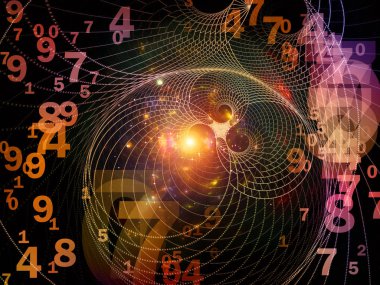 Gerçeklik Matematiği serisi. Matematik, eğitim ve bilim konularındaki sayıların, ışıkların ve fraktal örneklerin bileşimi