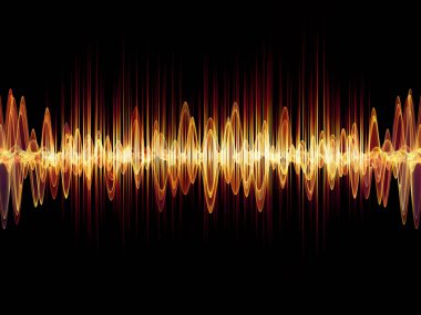 Dalga fonksiyonu serisi. Renkli sinüs titreşimlerin aranjman, ışık ve fraktal elemanları ses ekolayzer, projeler için fon olarak müzik spektrum ve kuantum olasılık