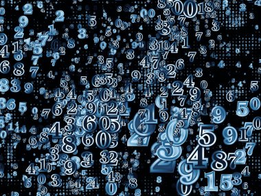 Numara dünya serisi. Basamak ve fraktal öğeleri konu bilim, eğitim ve modern teknoloji