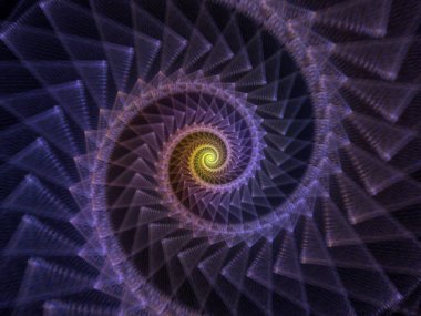 Sarmal geometri serisi. Fraktal öğeleri matematik, geometri ve bilim konusunda iplik girdap soyut tasarım yapılmış