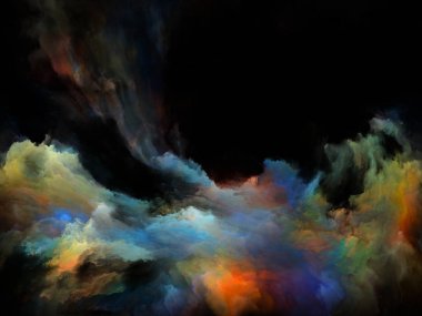 Akışı serisi renk. Konu müzik, yaratıcılık, hayal gücü, sanat ve tasarım dijital boya streams sanatsal soyutlama oluşan