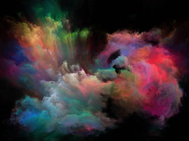 Renk Akımı serisi. Müzik, yaratıcılık, hayal gücü, sanat ve tasarım projelerinde kullanılmak üzere dijital boya akışlarından oluşan arkaplan