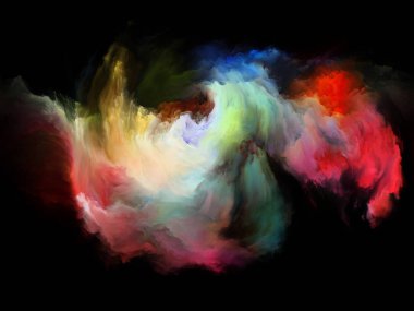 Akışı serisi renk. Tasarım, müzik, yaratıcılık, hayal gücü, sanat ve tasarım konusunda bir metafor olarak dijital boya streams oluşur