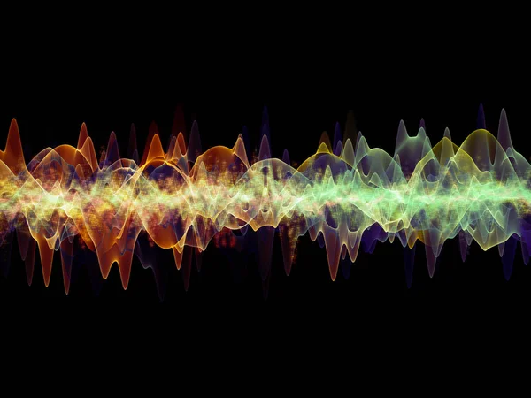 Серия Wave Function Художественная Абстракция Состоящая Цветных Синусовых Колебаний Света — стоковое фото