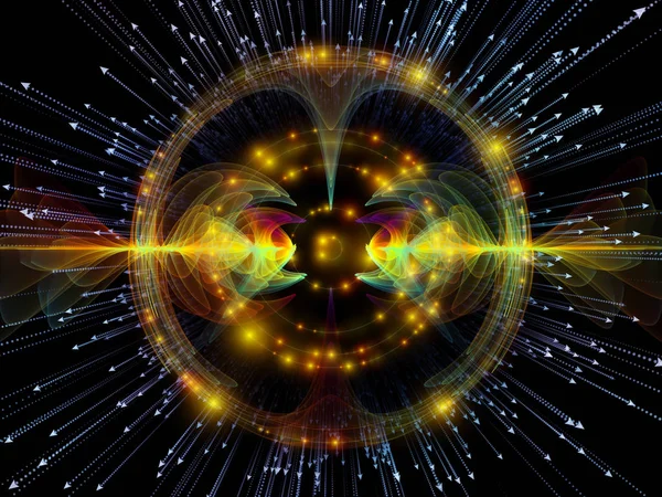 Dalga fonksiyonu serisi. Renkli sinüs titreşimler kompozisyon, ışık ve fraktal elemanları ses ekolayzer, mecazi ilişkisi ile müzik spektrum ve kuantum olasılık