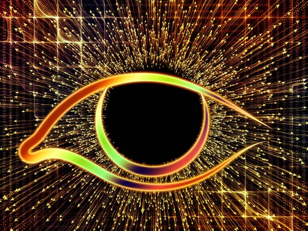 Eye Knowledge Serie Visueel Aantrekkelijke Achtergrond Gemaakt Van Oog Icoon — Stockfoto