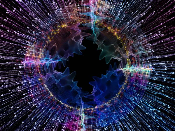 Dalga fonksiyonu serisi. Soyut renkli sinüs titreşimler, ışık ve fraktal öğeleri uygun projeler üzerinde ses ekolayzer, müzik için oluşan spektrum ve kuantum olasılık