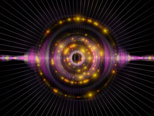 Dalga fonksiyonu serisi. Sanatsal soyutlama oluşan renkli sinüs titreşimleri, ışık ve fraktal öğeleri konu üzerinde ses ekolayzer, müzik spektrum ve kuantum olasılık