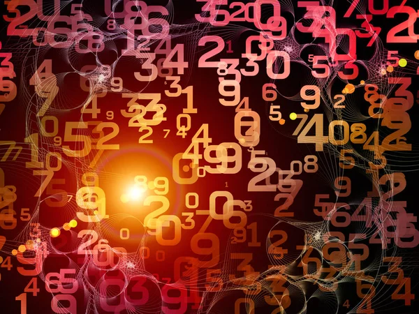 Math Reality Series Interplay Numbers Lights Fractal Patterns Subject Mathematics — Stock Photo, Image