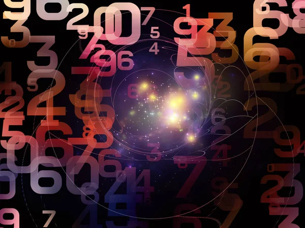Math Reality Series Abstract Design Made Numbers Lights Fractal Patterns — Stock Photo, Image
