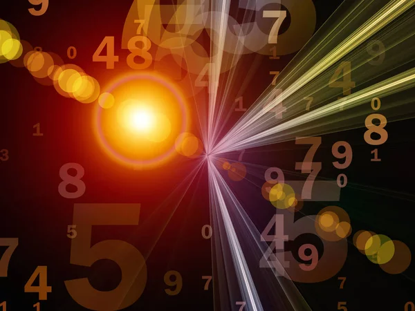 Math Reality Series Background Design Numbers Lights Fractal Patterns Subject — Stock Photo, Image