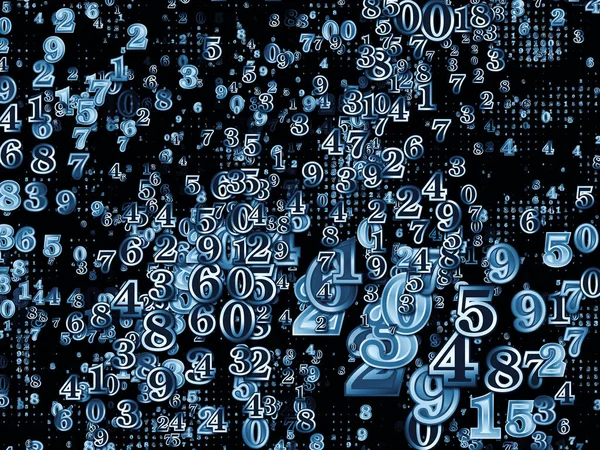 Number World Series Interplay Digits Fractal Elements Subject Science Education — Stock Photo, Image