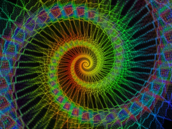 Sarmal geometri serisi. İplik girdap matematik, geometri ve bilim konusunda fraktal öğelerin düzenlenmesi