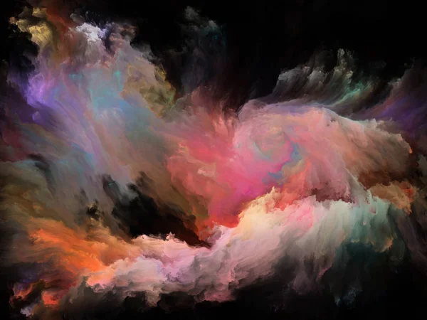 Renk Akımı serisi. Müzik, yaratıcılık, hayal gücü, sanat ve tasarım konularındaki dijital boya akımlarından oluşan soyut tasarım