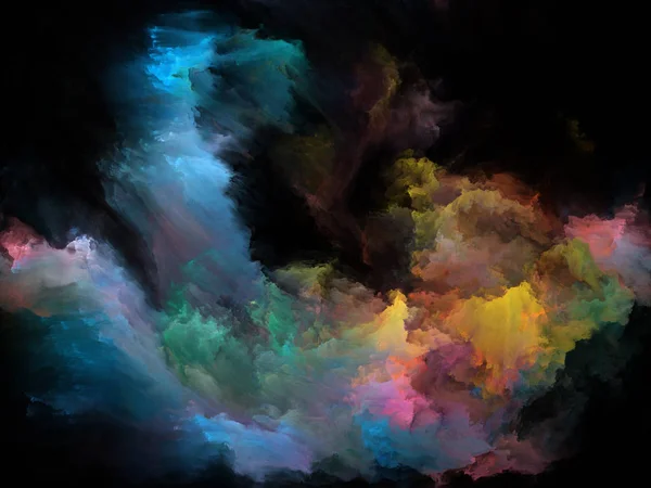 Color Flow Series Абстрактный Дизайн Струй Цифровой Краски Тему Музыки — стоковое фото