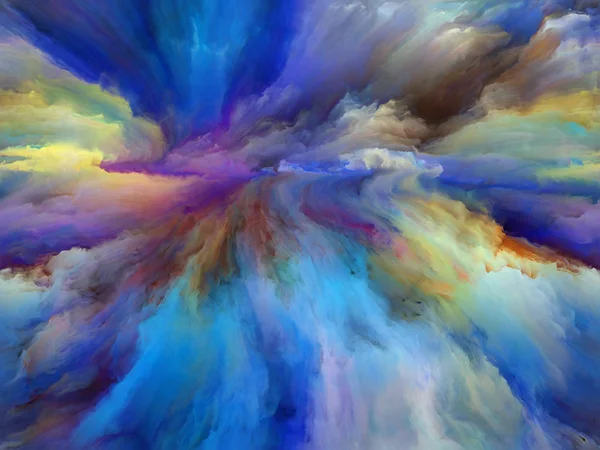 Color Flow Series Взаимодействие Потоков Цифровой Краски Тему Музыки Творчества — стоковое фото