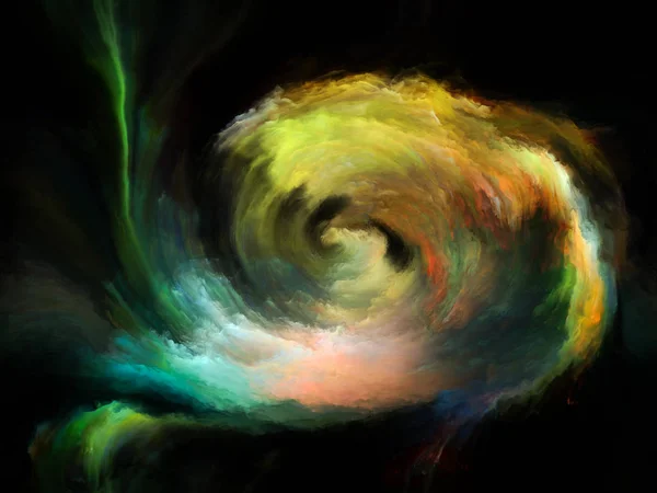 Color Flow Serie Aranjament Creativ Fluxurilor Vopsea Digitală Metaforă Conceptuală — Fotografie, imagine de stoc