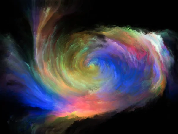 Color Flow Series Творческое Оформление Потоков Цифровой Краски Концептуальная Метафора — стоковое фото