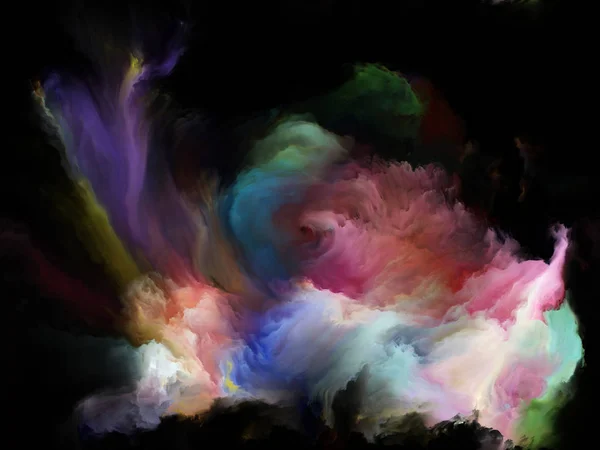 Série Color Flow Interaction Flux Peinture Numérique Sur Thème Musique — Photo