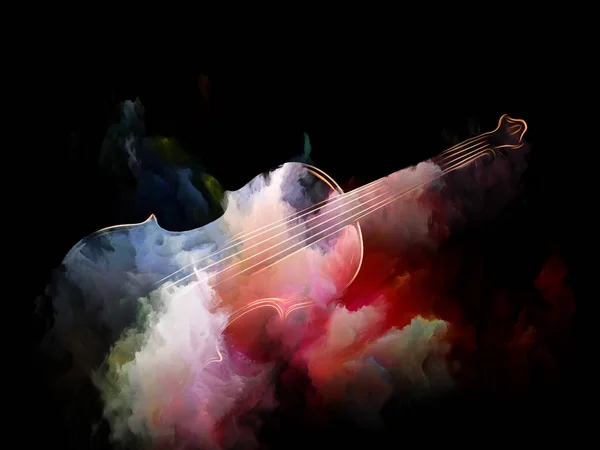 Série Music Dream Design Violon Peinture Abstraite Colorée Pour Servir — Photo