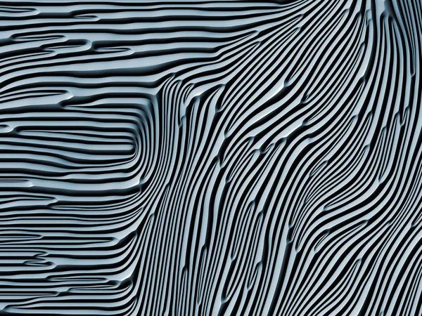 自然シリーズの曲線 自然の形 アール ヌーボー デザインと装飾の幾何学をテーマにメタファーとして青いエンボス Bas レリーフ パターンの レンダリングで構成されるデザイン — ストック写真