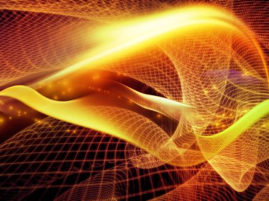 Teknoloji alanı serisi. Dalgalar, Izgaralar ve ışıklar teknoloji, bilim ve bilgisayar bilgi dünyası konusunda oluşan