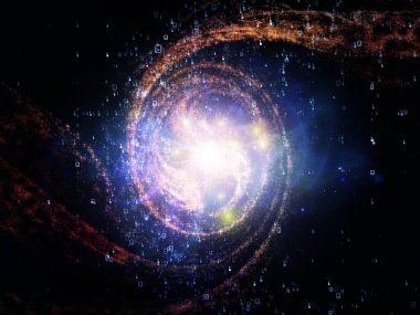 Matematik evren serisi. Tasarım alanı unsurları ve basamak matematik, bilim, eğitim ve modern teknoloji konusunda bir metafor olarak oluşan