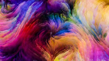 Hareket içinde renk serisi. Akan boya desen tasarım, yaratıcılık ve hayal gücü ekranlar ve mobil cihazlar için duvar kağıdı olarak kullanmak için bu konuda düzenleme